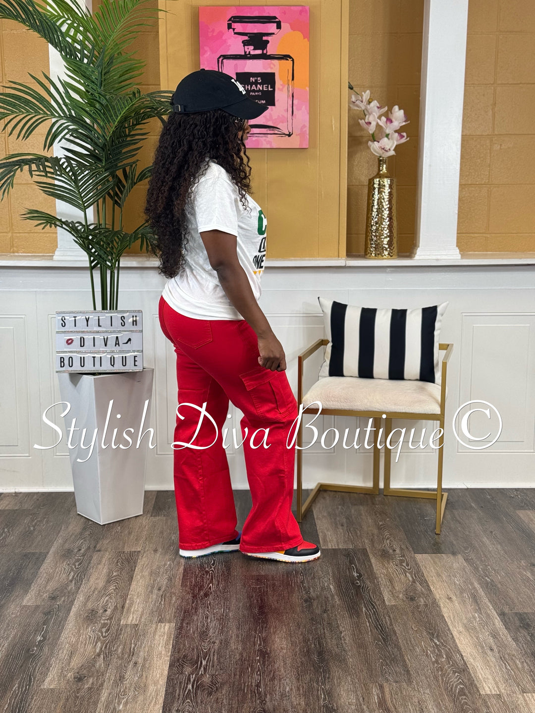 London Cargo Jeans (Red)