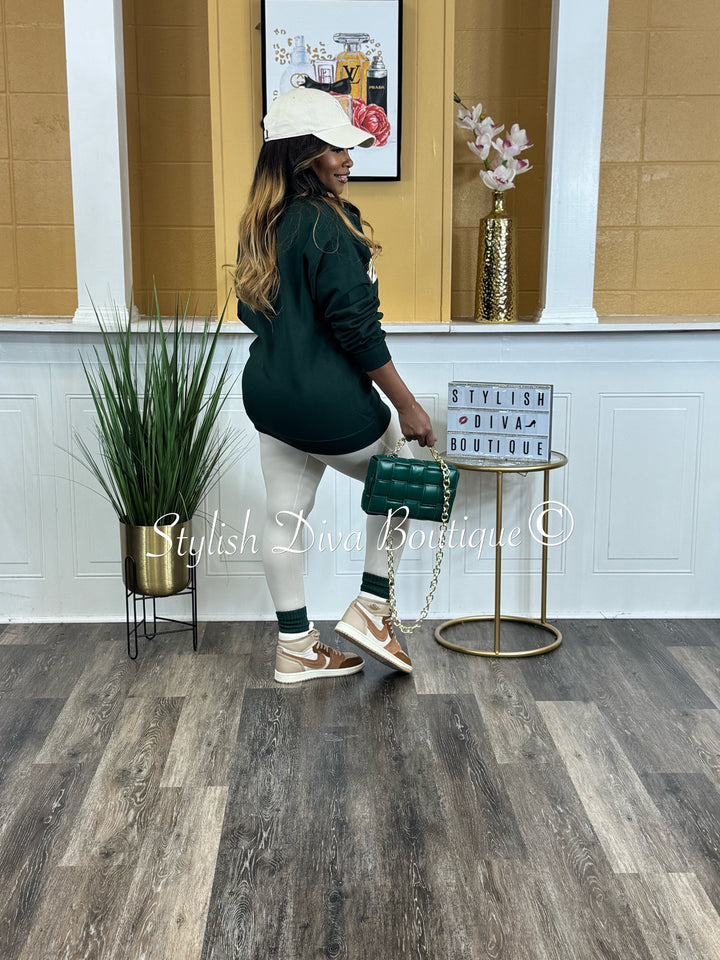 Brooklyn Sweatshirt Only up to 3XL (Cream Print)