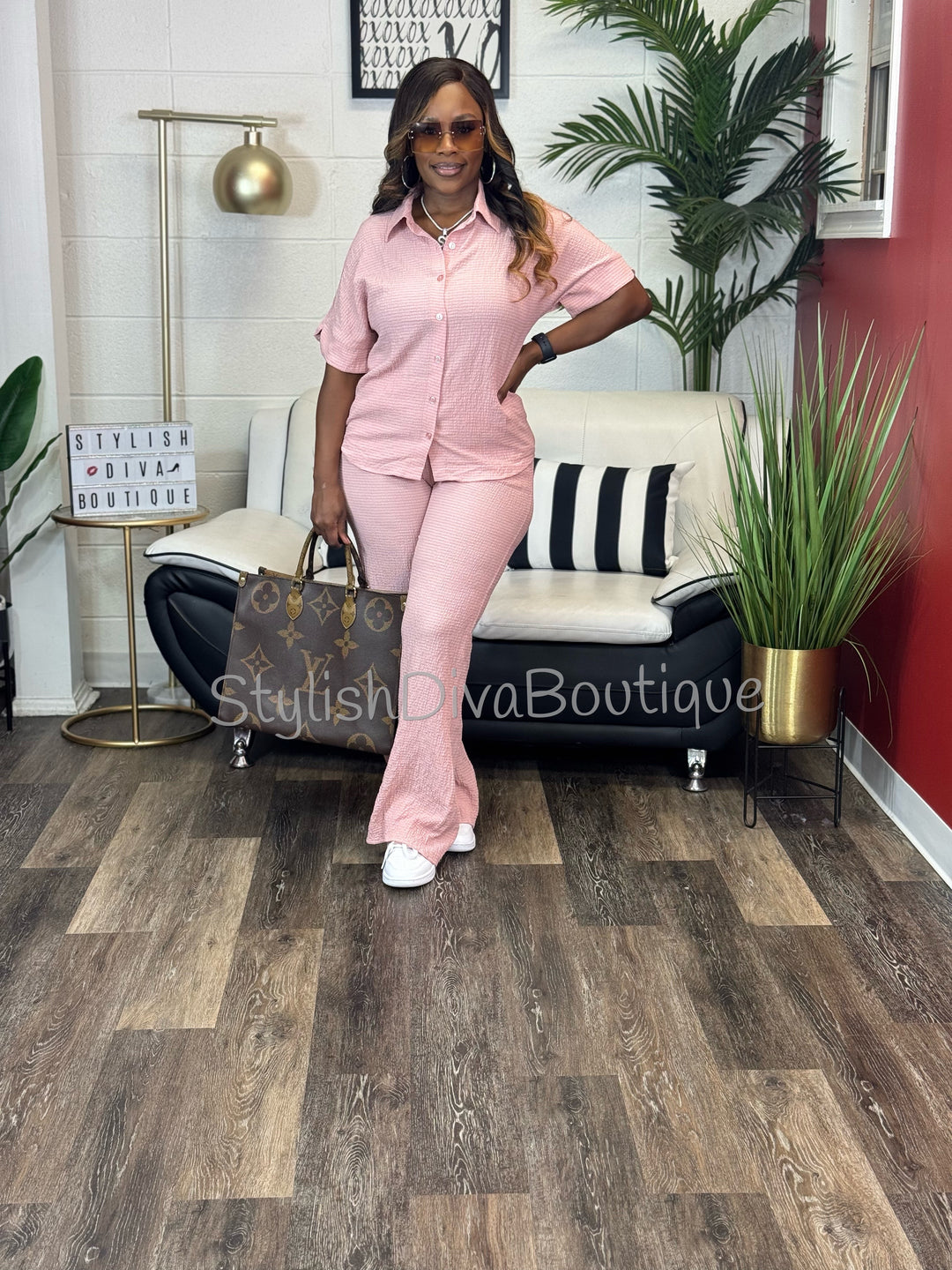 Soft Life Pants Set (Mauve)