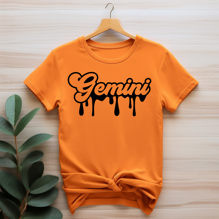 Gemini Dripping T-Shirt (Black Print)