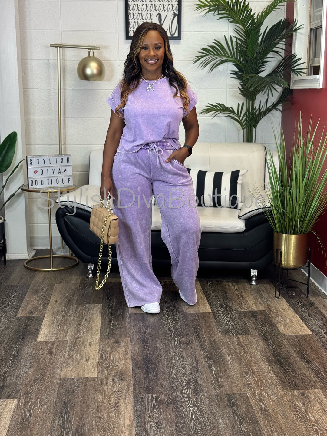 Relaxed &amp; Ready Acid Wash Set (Lavender)