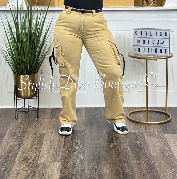 Power Play Cargo Pants (Khaki/Black)