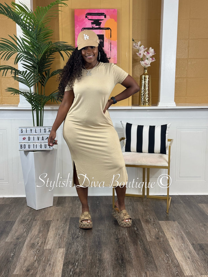 Natalie Oversized Shirt Dress (Cafe Brown)