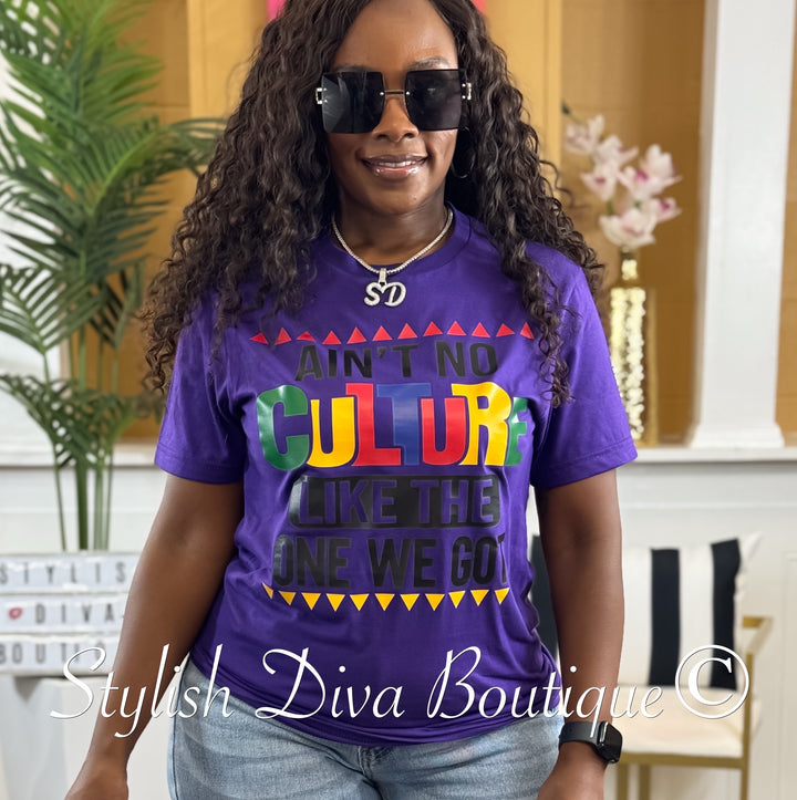 Ain't No Culture T-Shirt (Multi-Color Print)