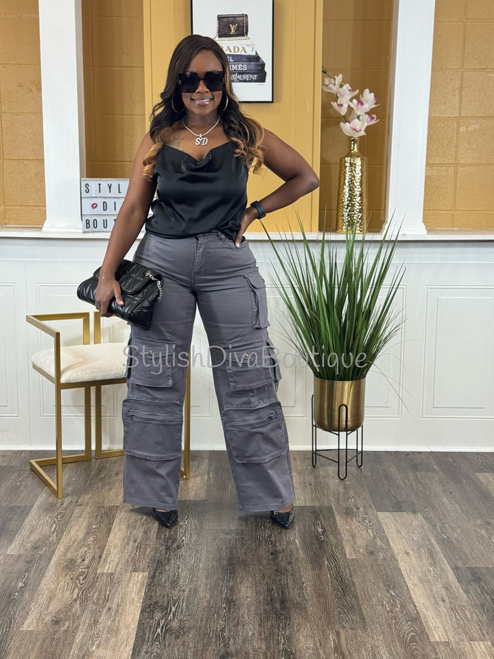 In My Element Cargo Pants (Grey)