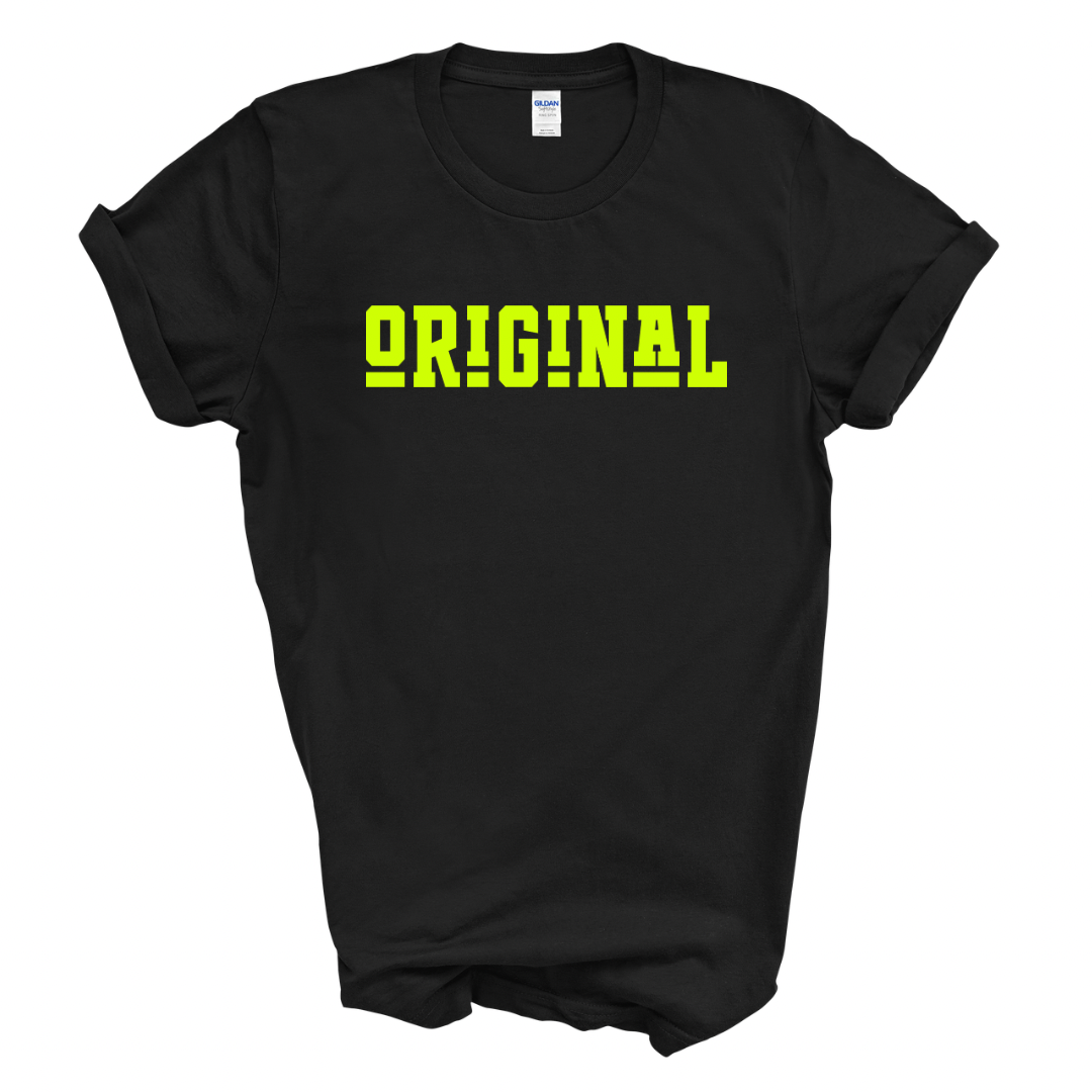 ORIGINAL Signature Graphic Tee (Neon Yellow Print)