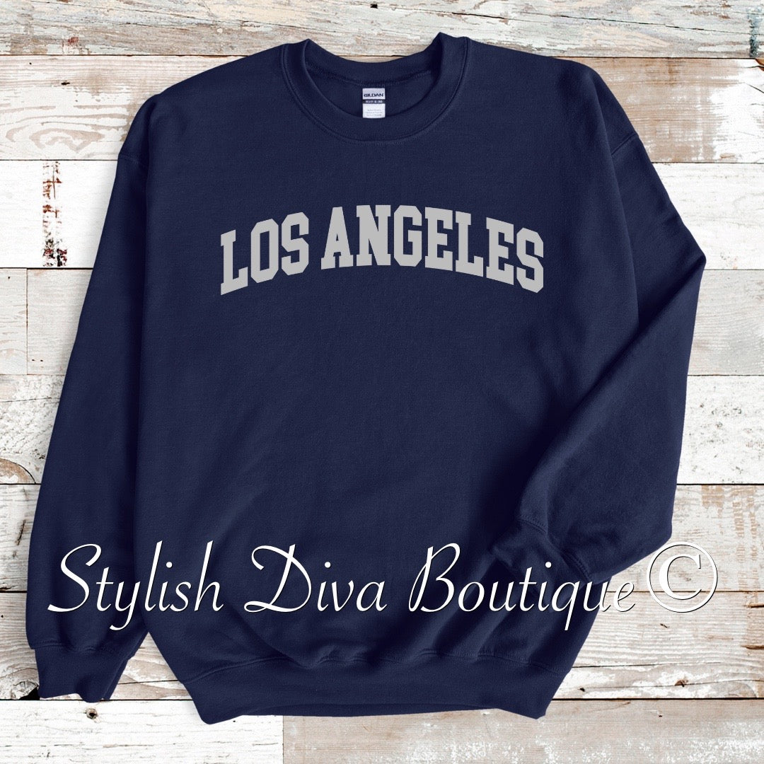 Los Angeles Sweatshirt Only up to 3XL (Grey Print)