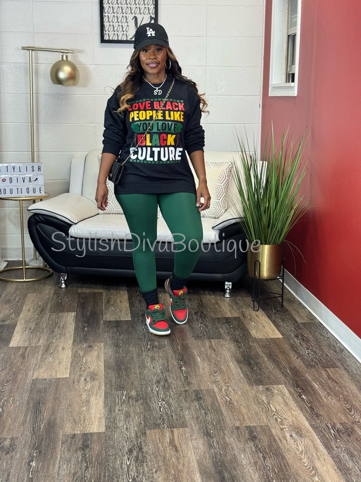 Love Black People Sweatshirt up to 3XL (Multi-Color Print)