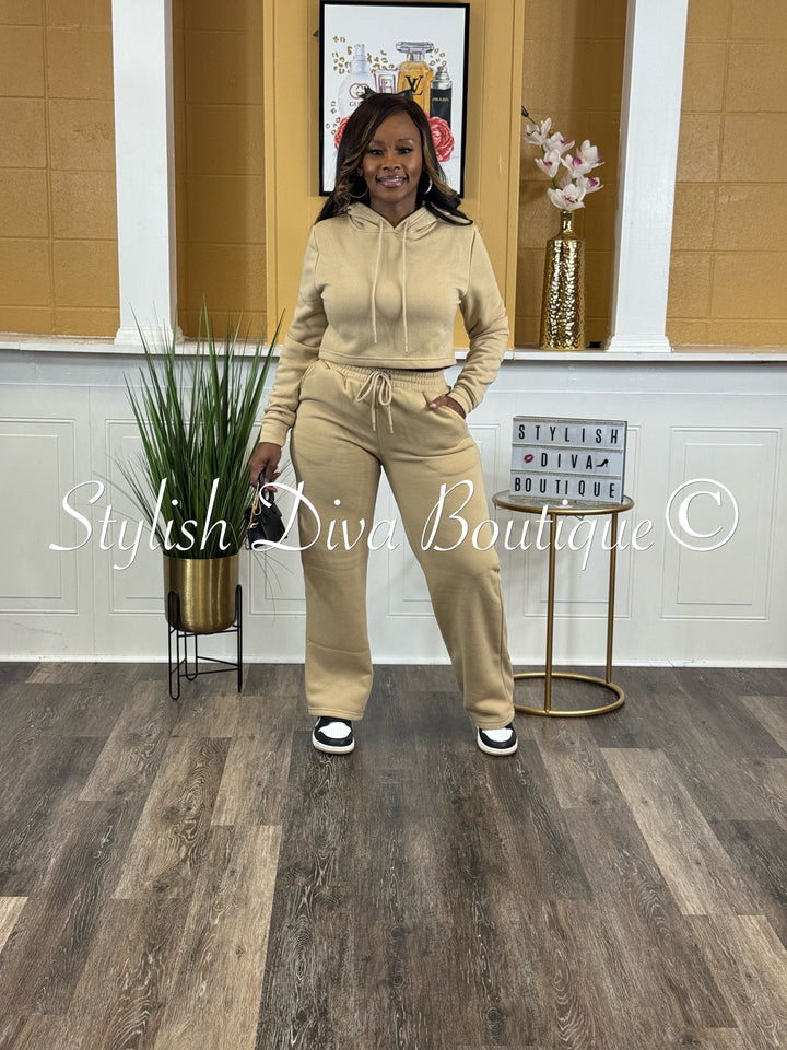 Comfort Mode Pullover Fleece Set (Khaki)