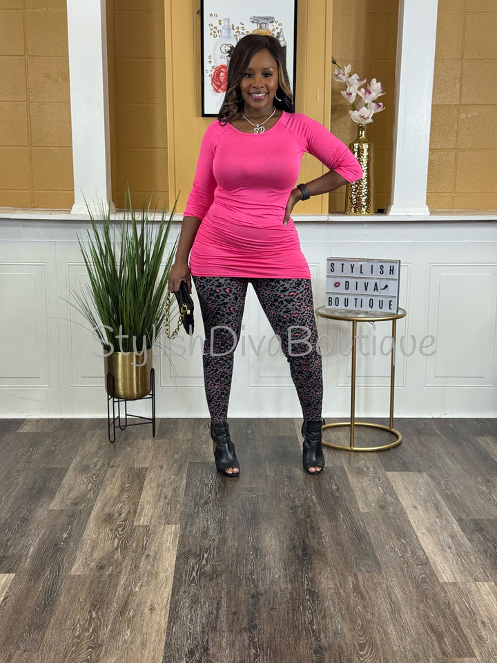 Wild in Pink Leopard Legging Set