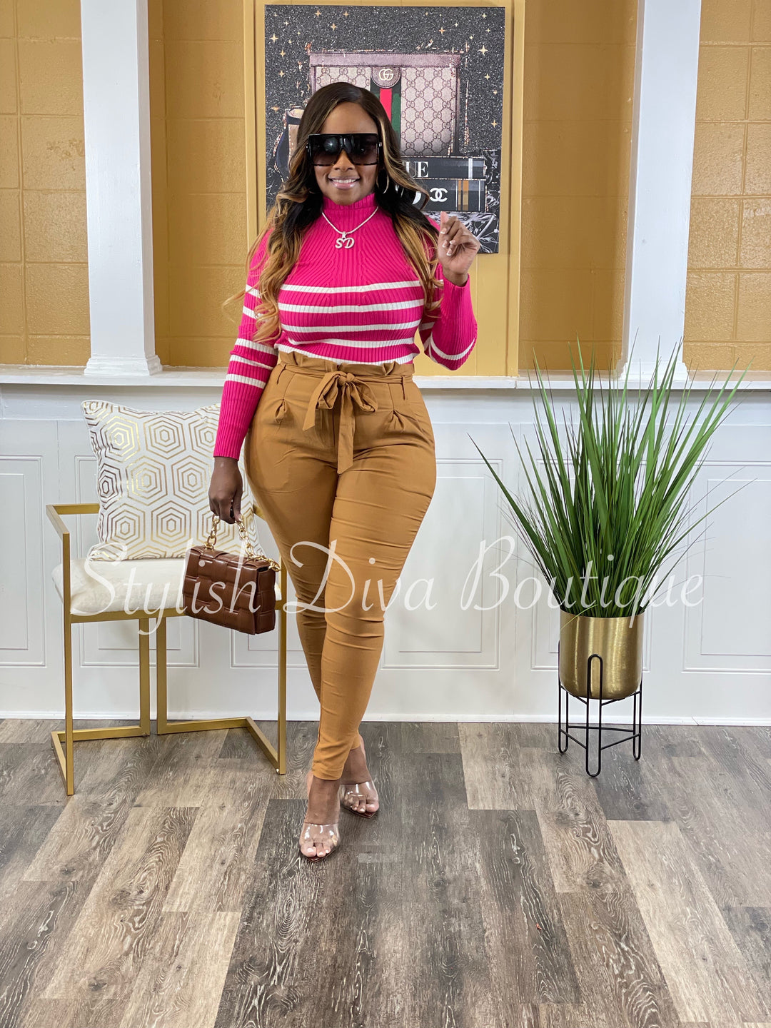 Luxe Diva Pants (Camel Brown)