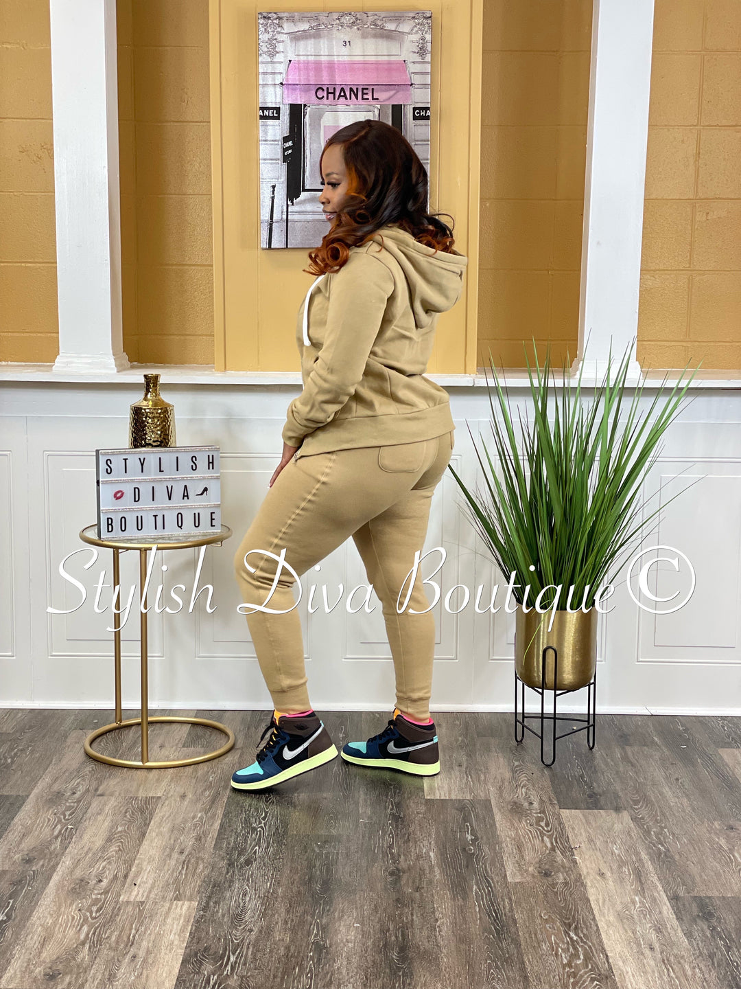 Relaxed Mode Hoodie/Jogger Set (Tan Brown)