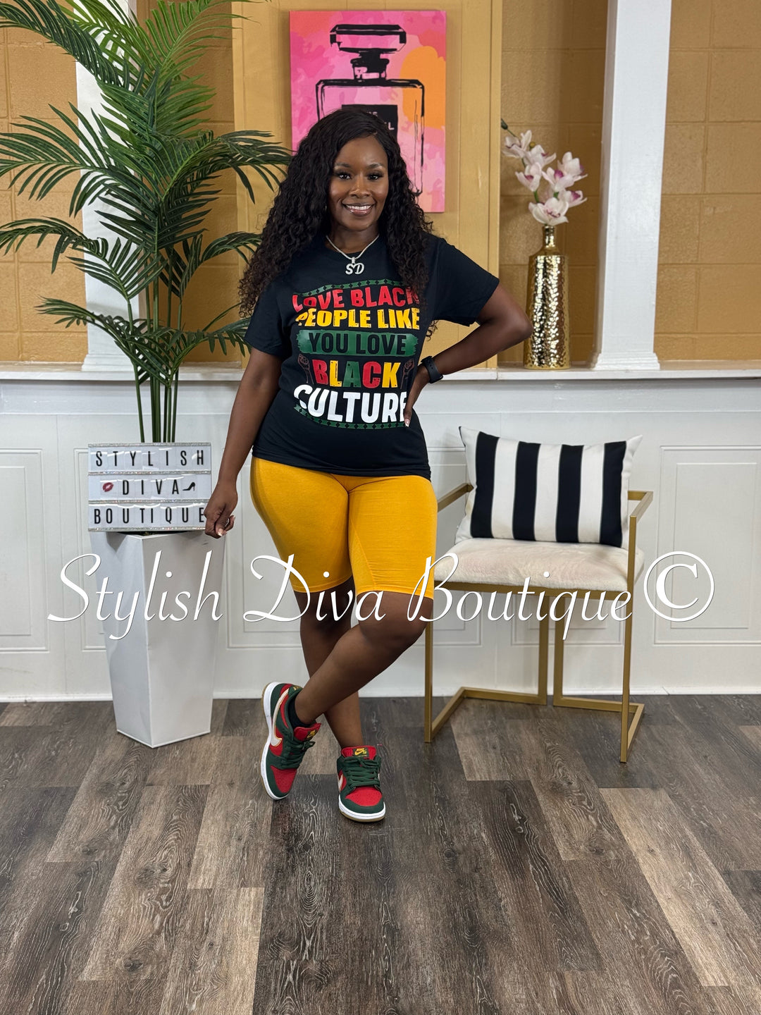 Love Black People T-Shirt (Multi-Color Print)