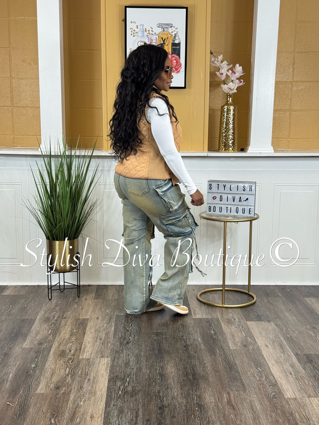 Rowan Quilted Padded Vest up to 2XL (Caramel)