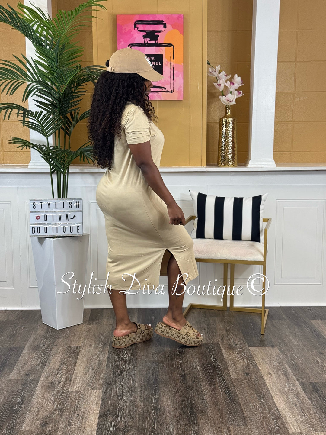 Natalie Oversized Shirt Dress (Cafe Brown)