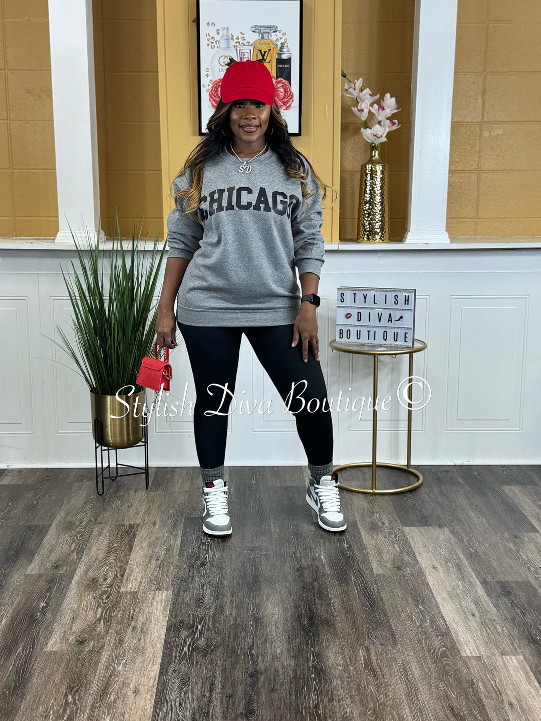 Chicago Sweatshirt Only up to 3XL (Black Print)