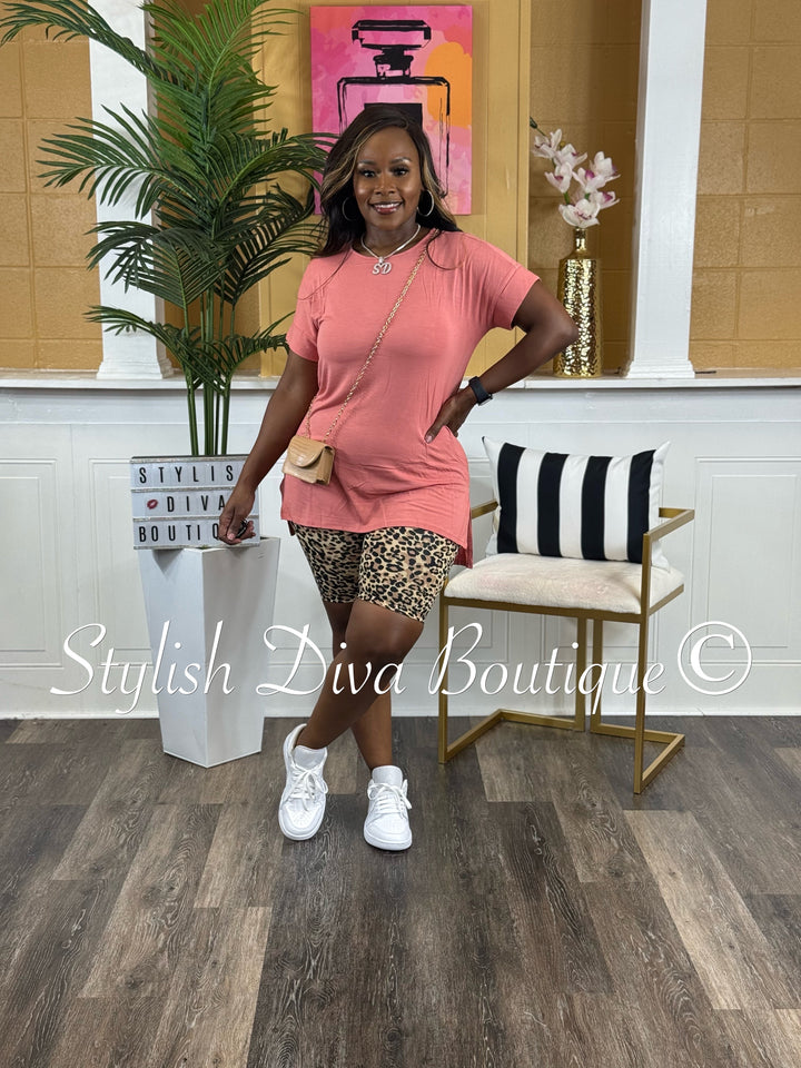 Print Me Pretty Biker Set (Ash Rose/Leopard)