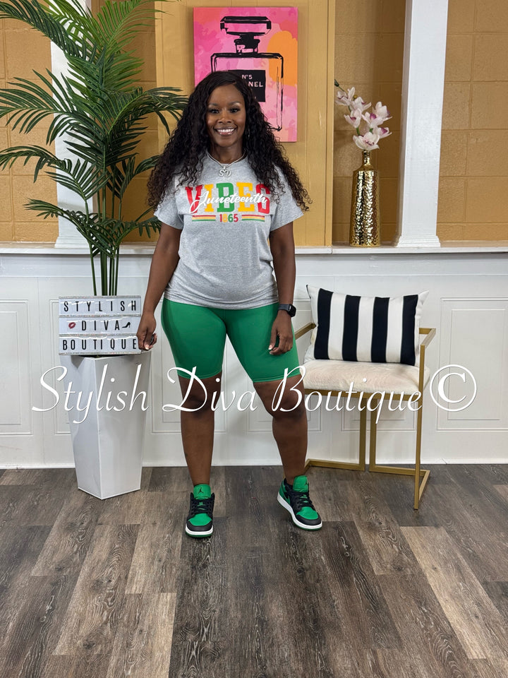 Juneteenth Vibes T-Shirt (Multi-Color Print)