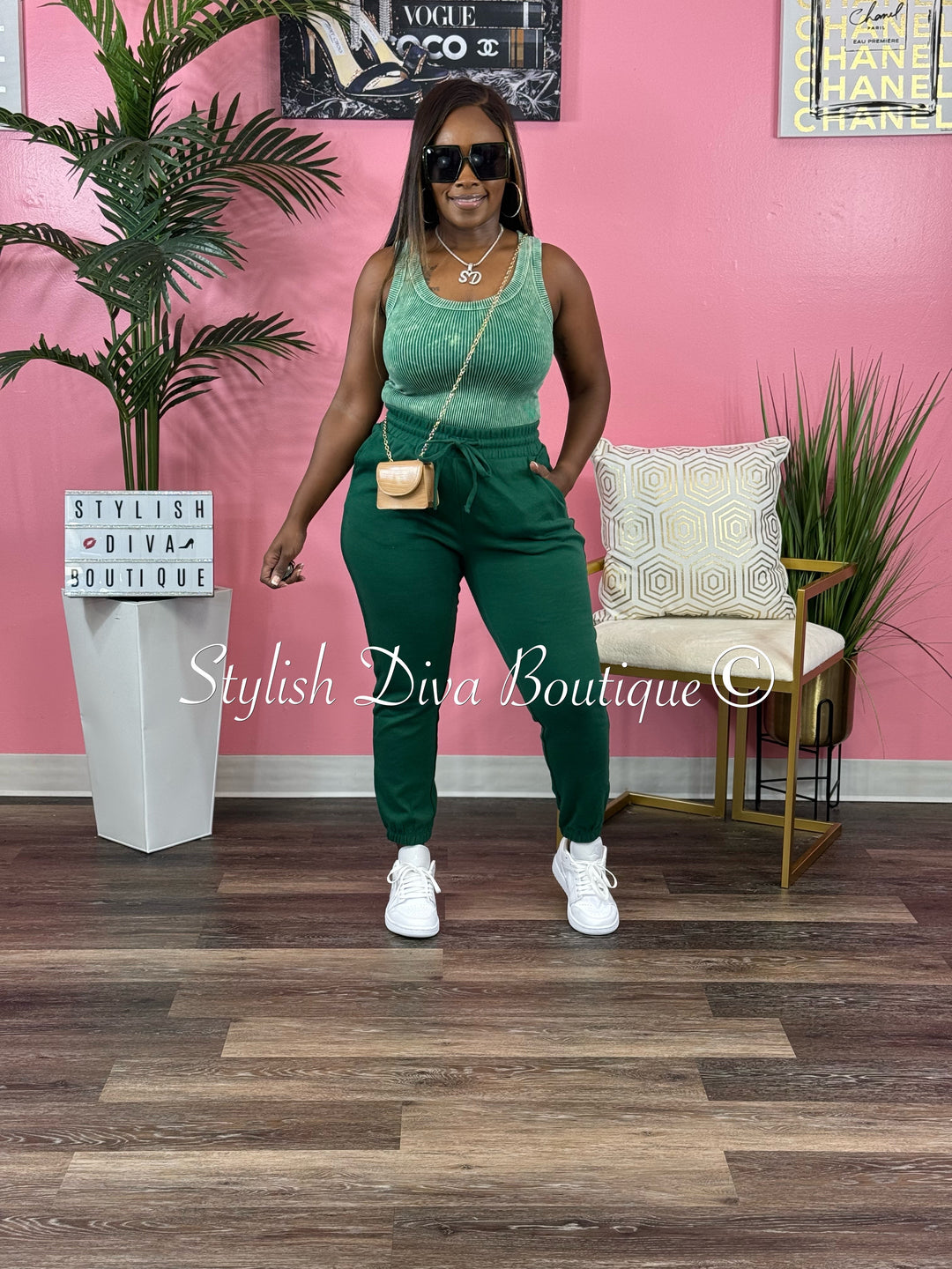 Kerri Jogger Set (Dk Green)