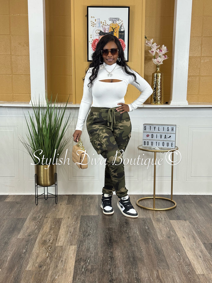 Kima Camo Cargo Joggers