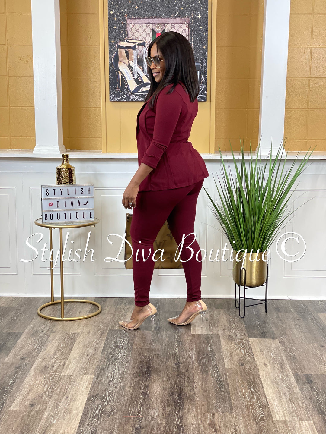 Boss Babe 3pc Jacket Set up to 3XL (Port)