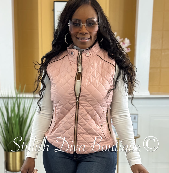 Rowan Quilted Padded Vest (Lt Pink)