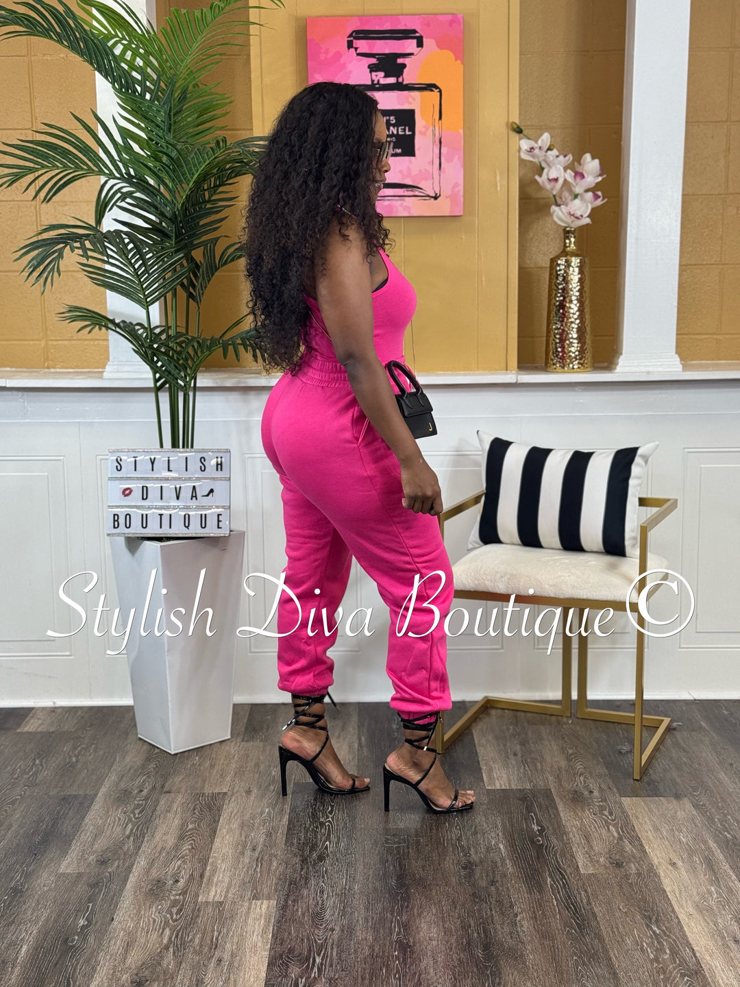 Kerri Jogger Set (Hot Pink)