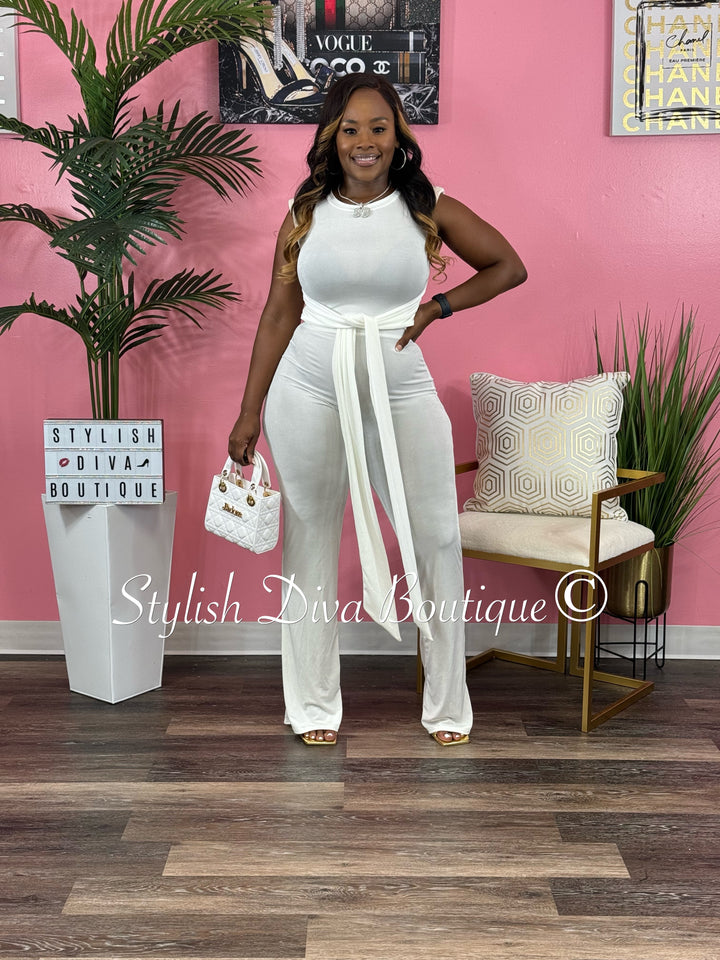 Full Moon 2pc Cropped Set (Off White)