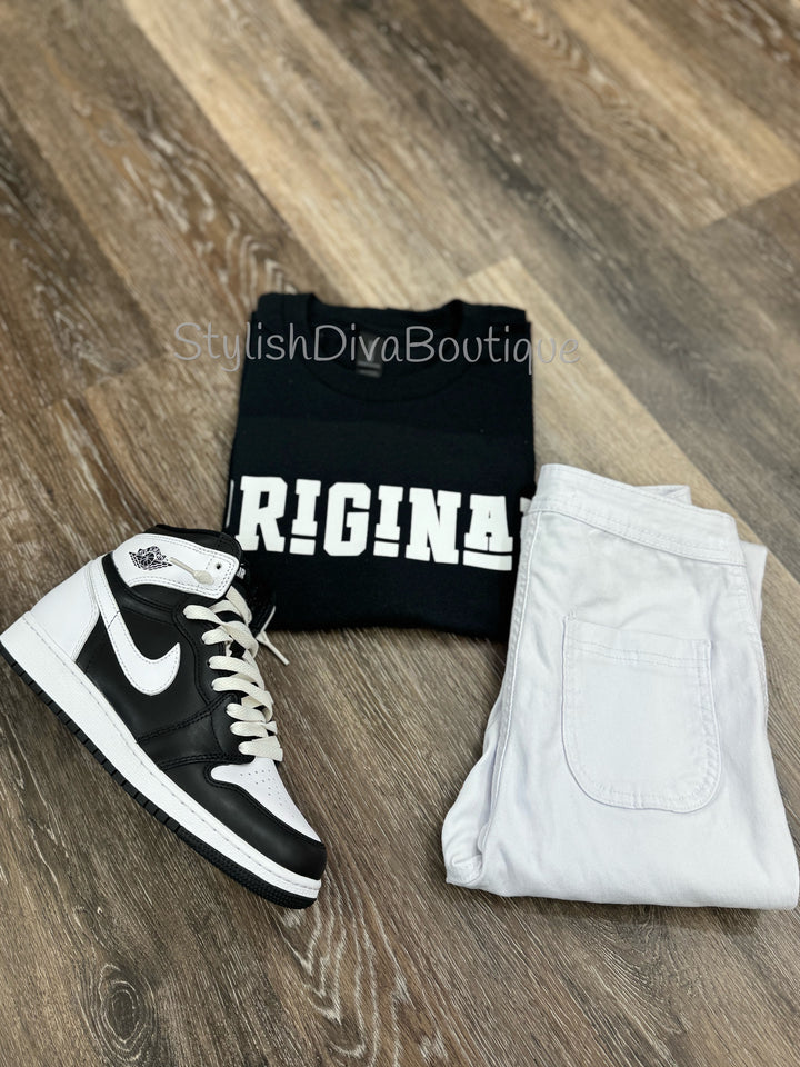 ORIGINAL Signature Graphic Tee (Black Shirt/White Print)