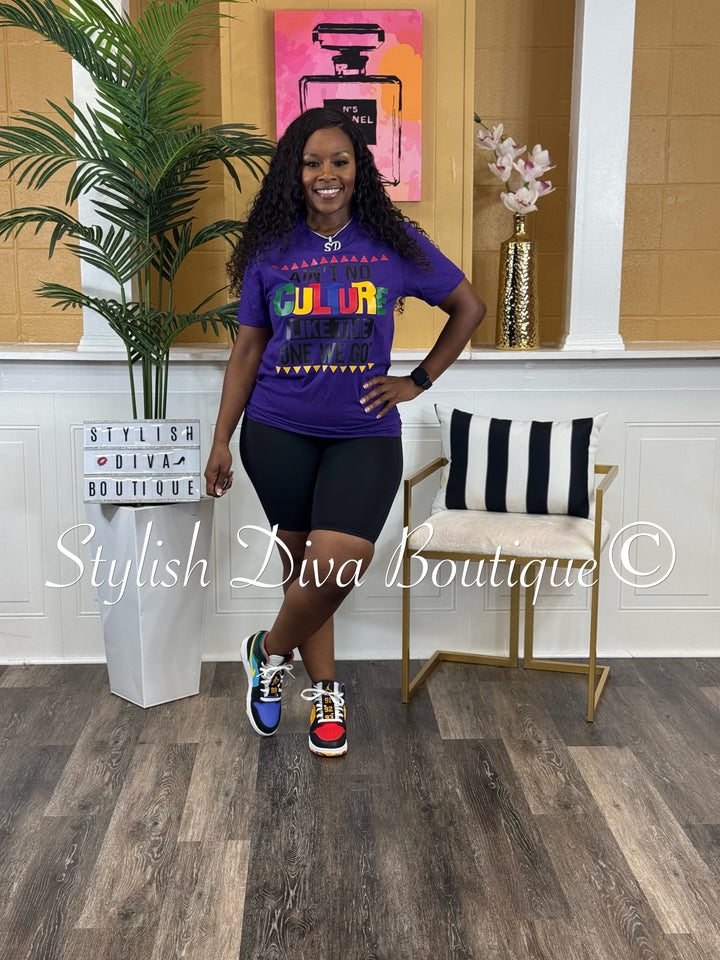 Ain't No Culture T-Shirt (Multi-Color Print)