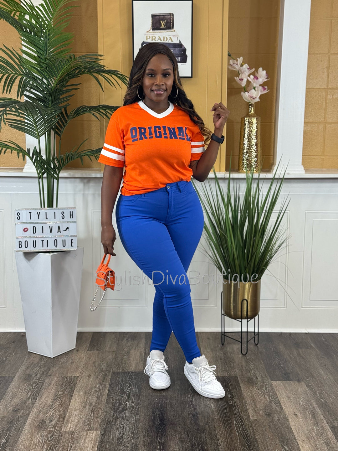 ORIGINAL Varsity Tee (Orange/Royal Blue)