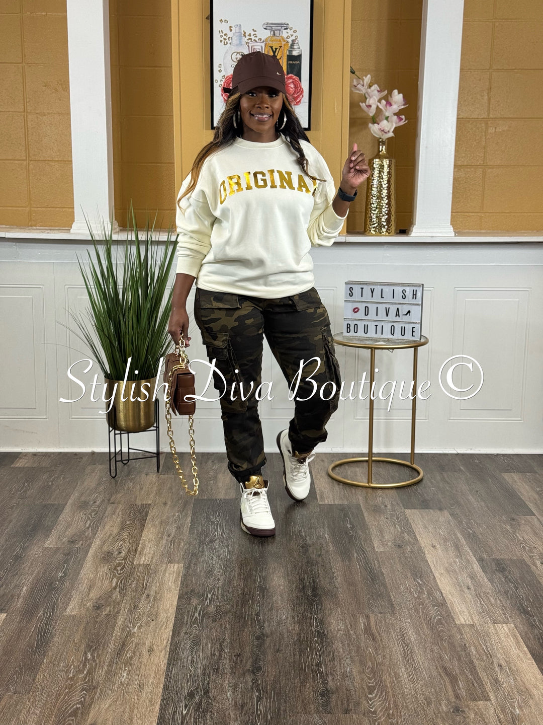 Sienna Camo Cargo Joggers (Dark Camo)