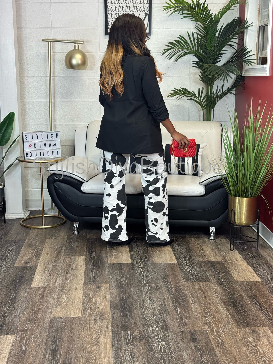 Business Plans 3/4 Sleeve Blazer (Black)