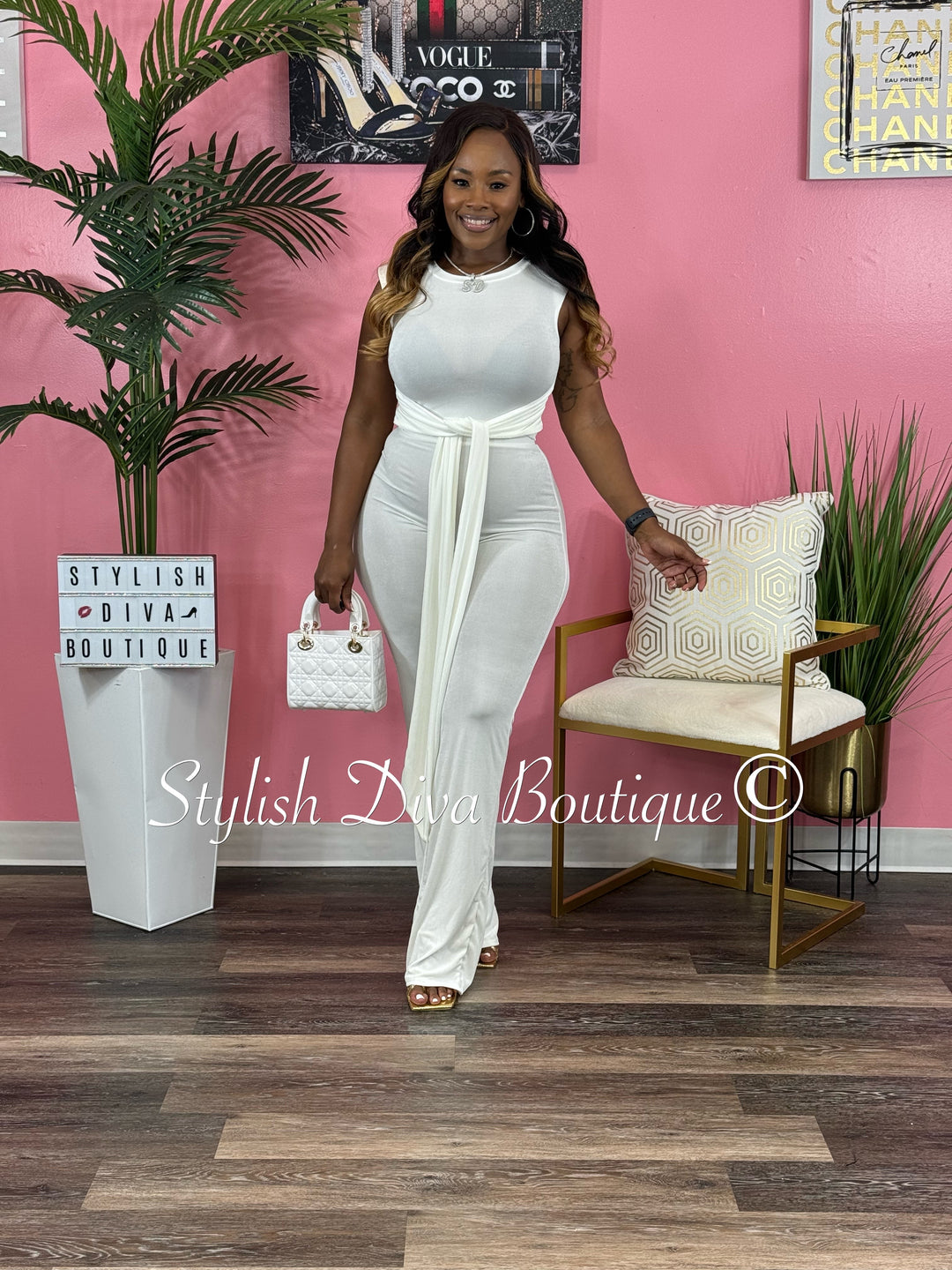 Full Moon 2pc Cropped Set (Off White)