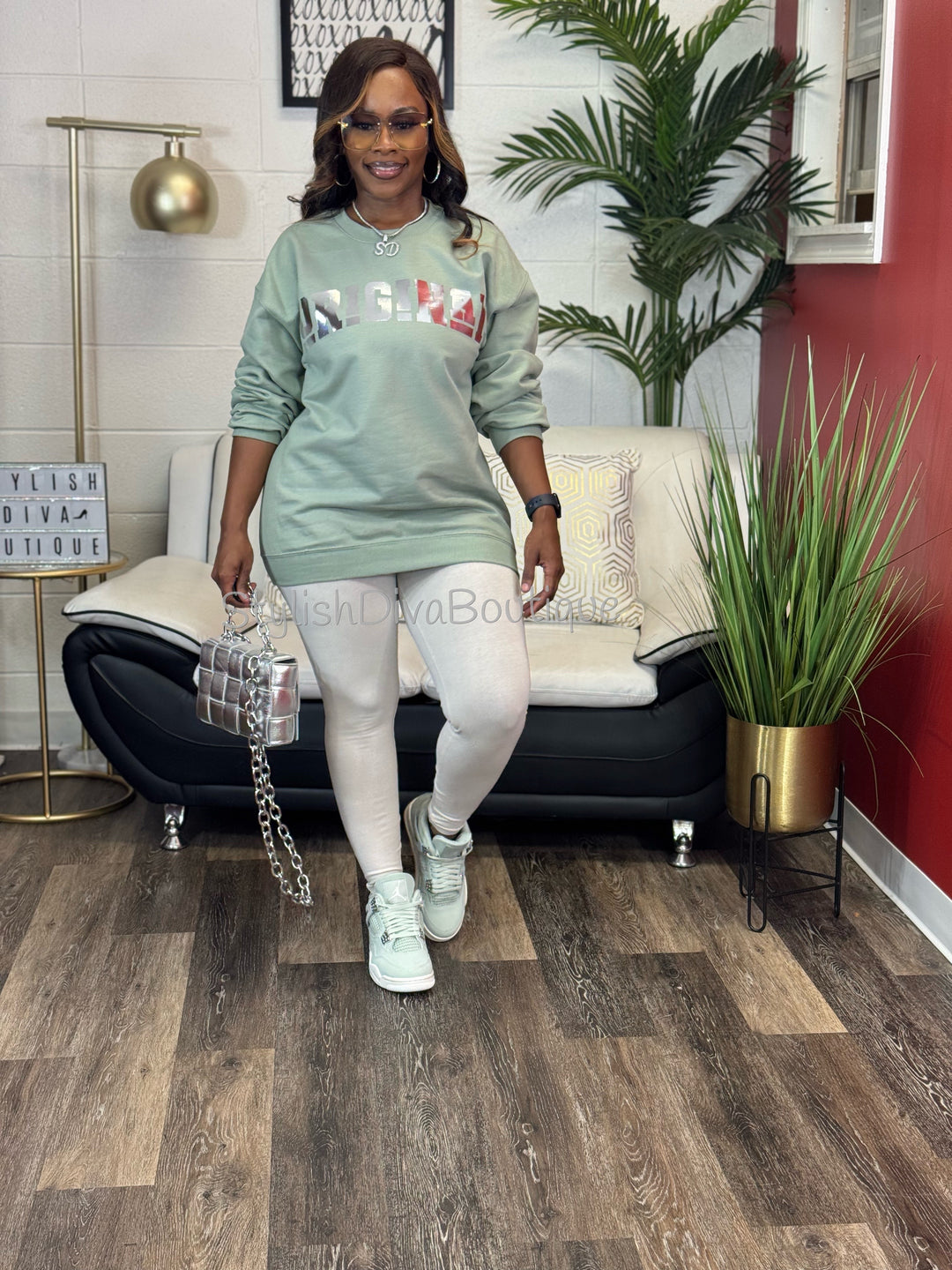 ORIGINAL Signature Sweatshirt Only up to 3XL (Metallic Silver Print)