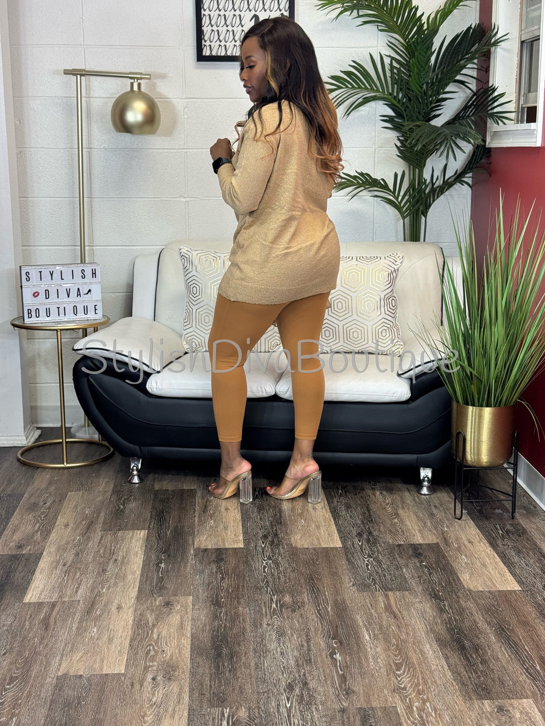 Luxe Cotton Capri Leggings (Cafe Brown)