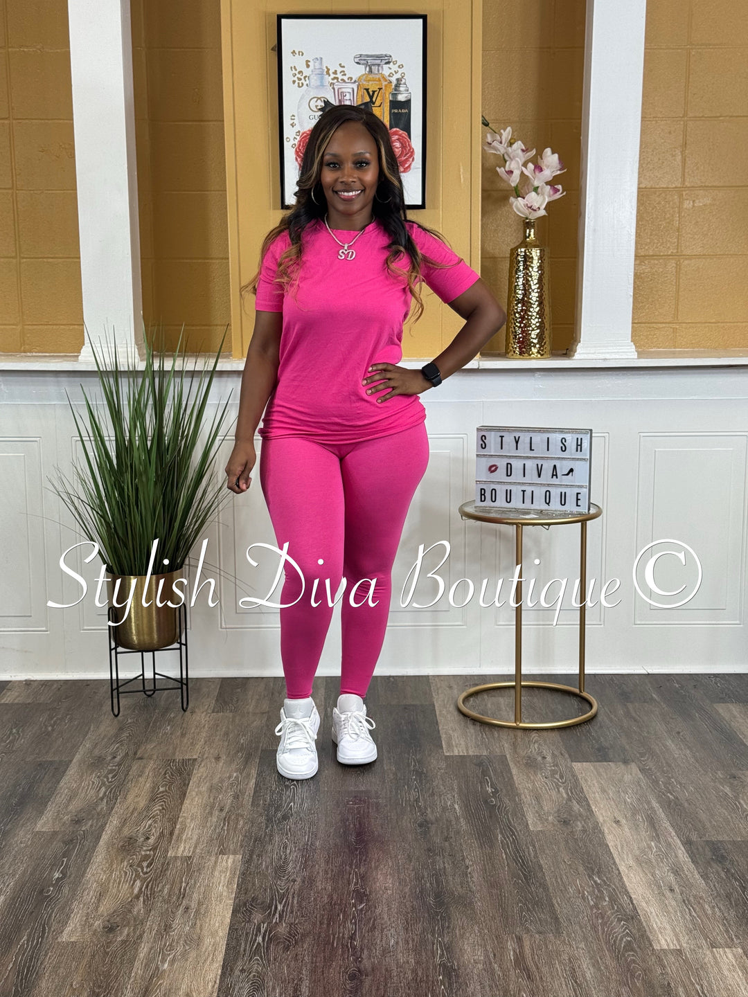On the Run Legging Set (Pink)
