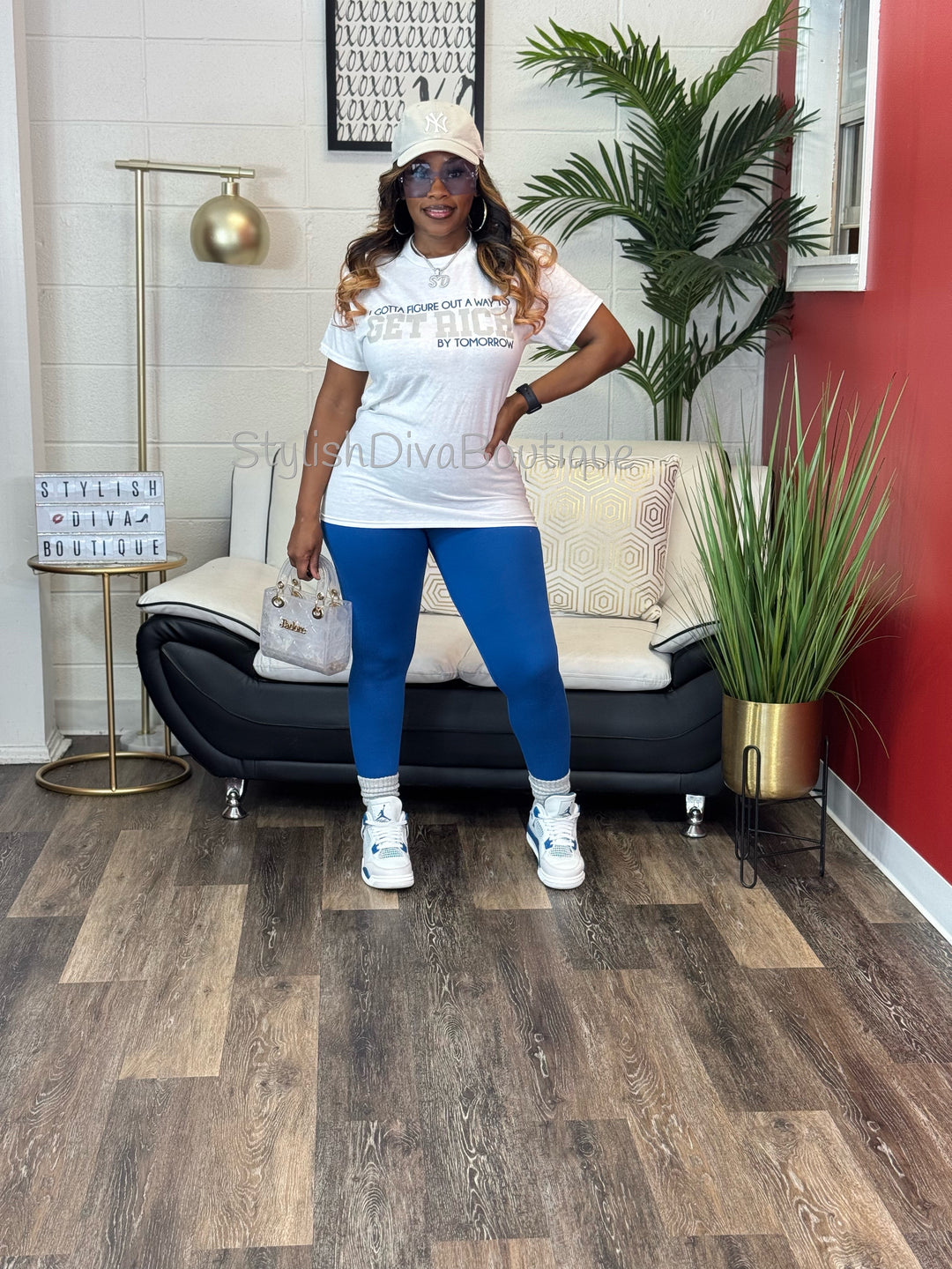 Butter Soft Microfiber Leggings up to 3XL (True Blue)