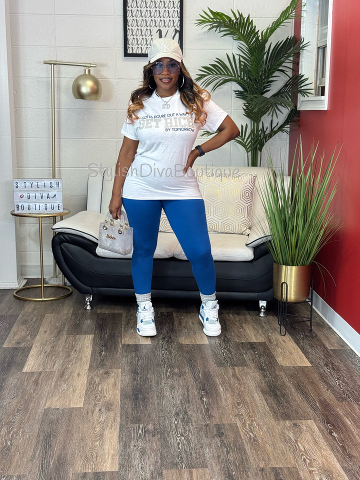 Butter Soft Microfiber Leggings up to 3XL (True Blue)