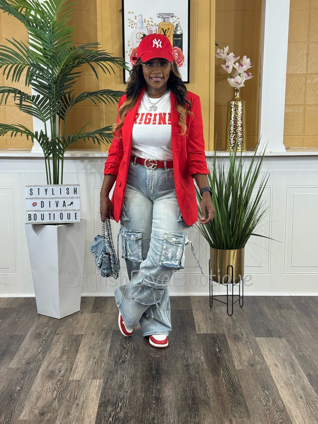 ORIGINAL Signature Graphic Tee (White Shirt/Red Print)
