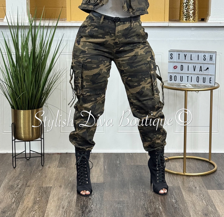 In Command Camo Cargo Joggers