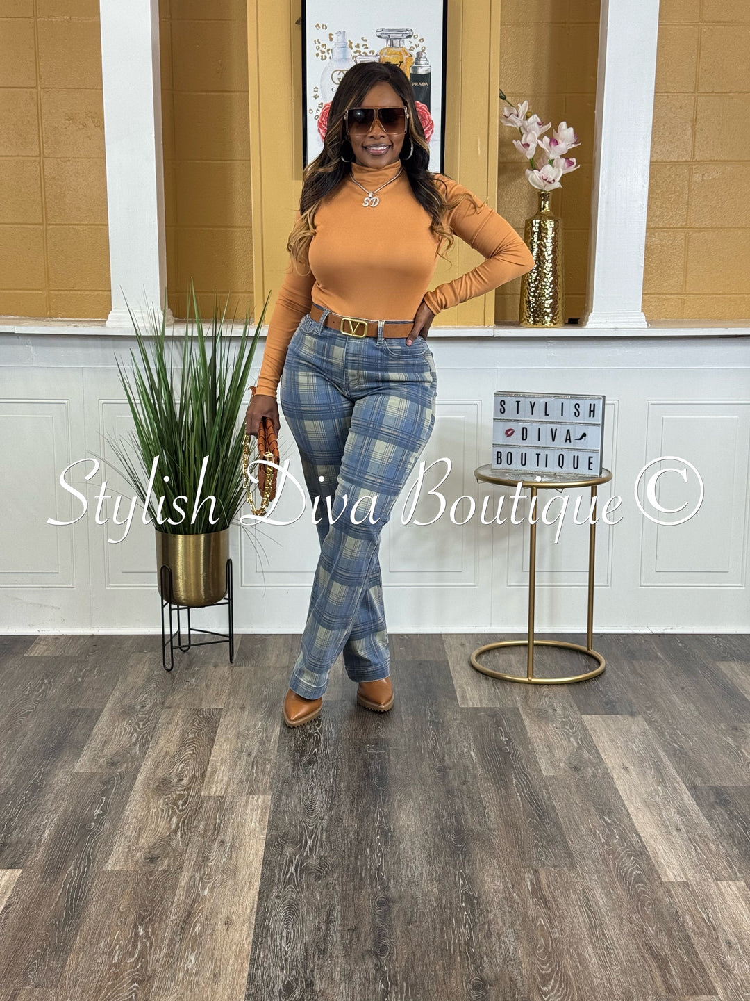 Dena Mock Neck L/S Bodysuit (Clay Brown)