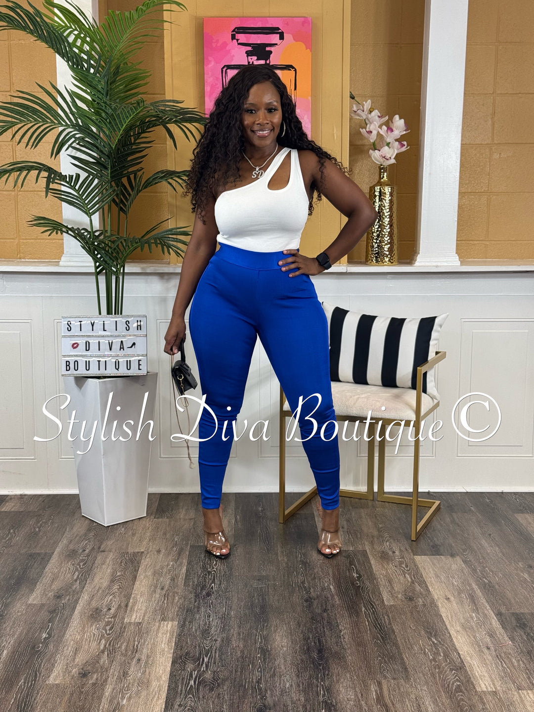 Stallion Bandage Leggings (Royal Blue)