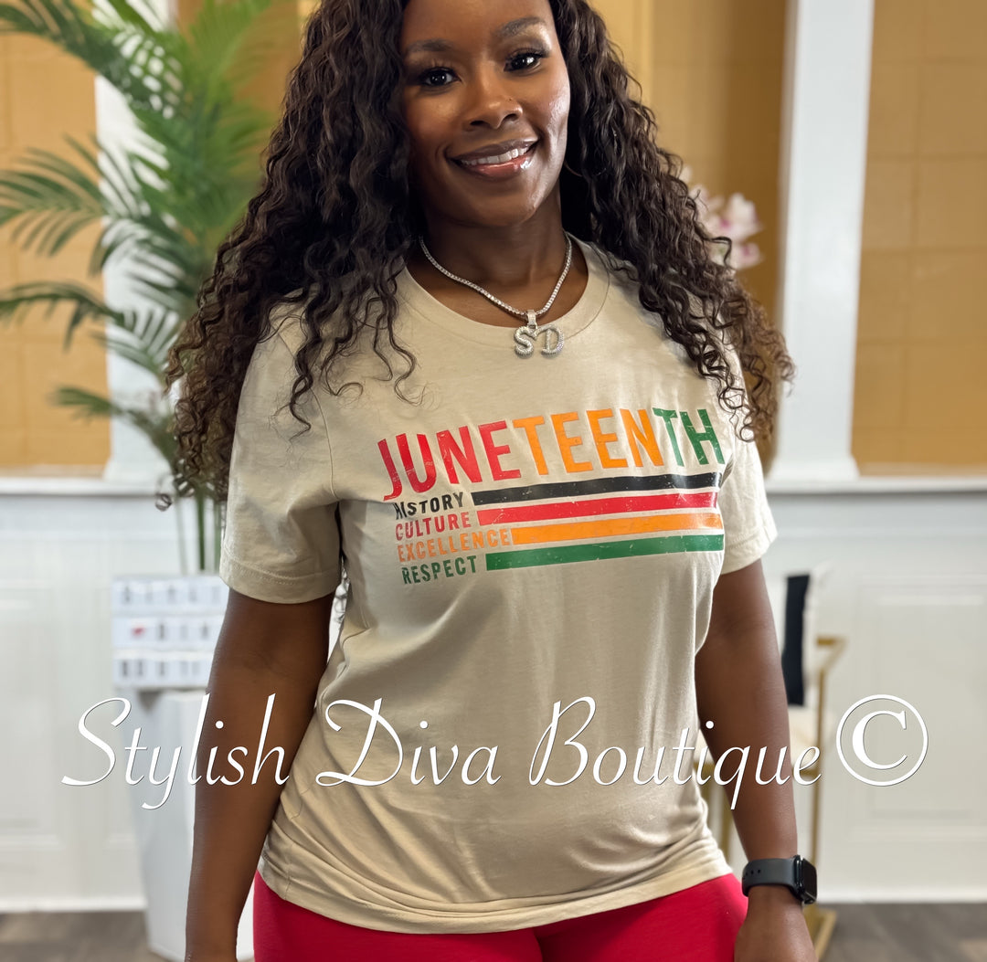 Juneteenth History T-Shirt (Multi-Color Print)
