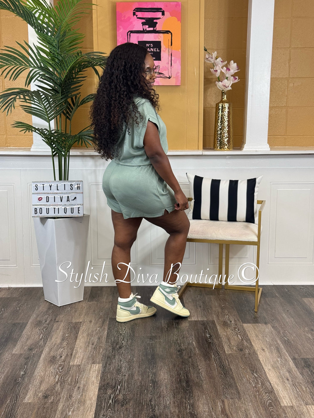 Jazmin Hooded Romper (Sage)