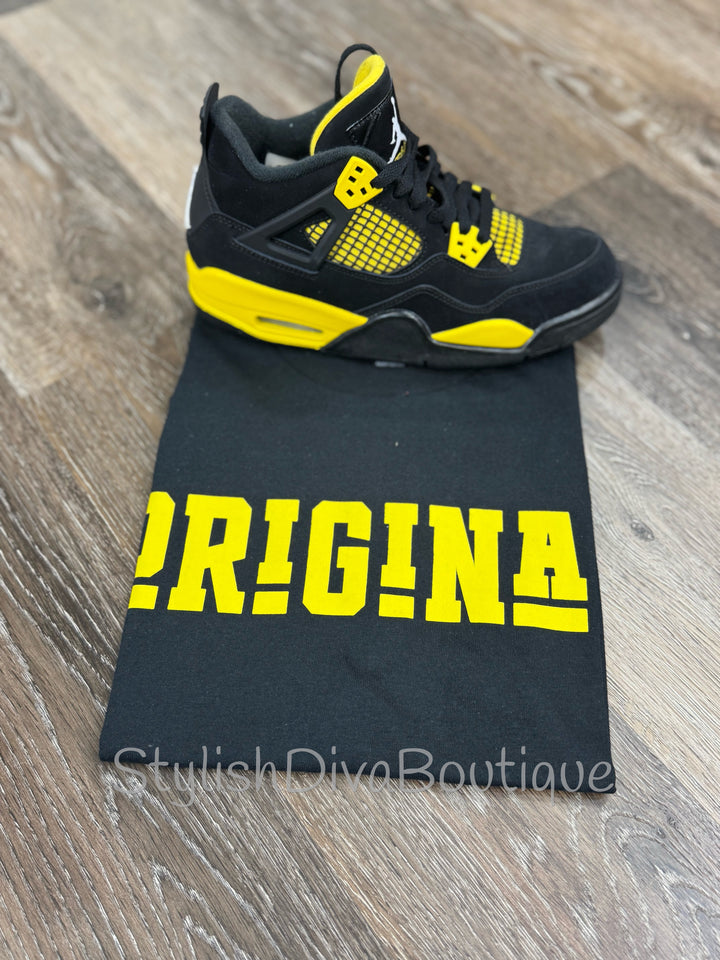 ORIGINAL Signature Graphic Tee (Black Shirt/Yellow Print)