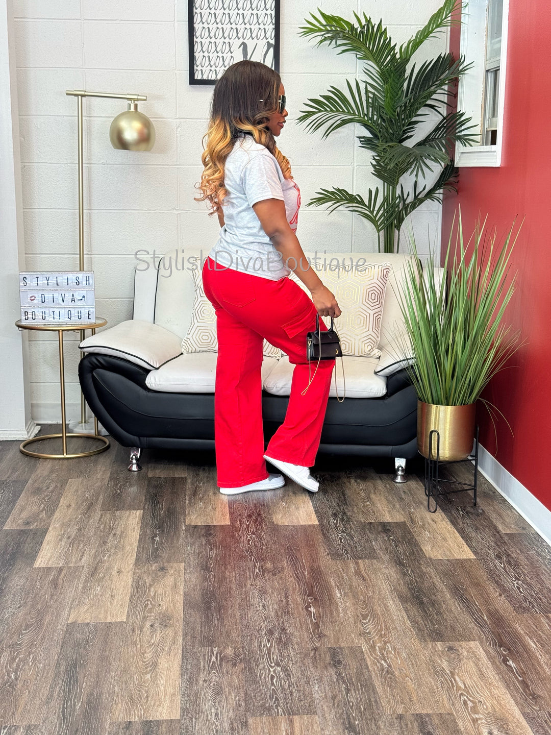 London Cargo Jeans (Red)