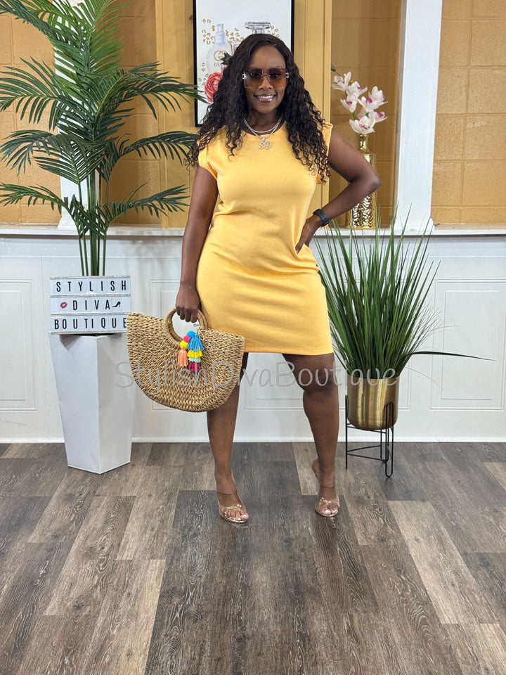 Easy Living Midi Dress (Sunkist Orange)