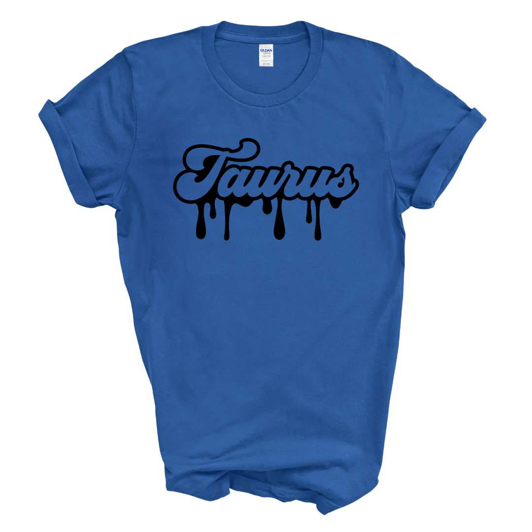 Taurus Dripping T-Shirt (Black Print)