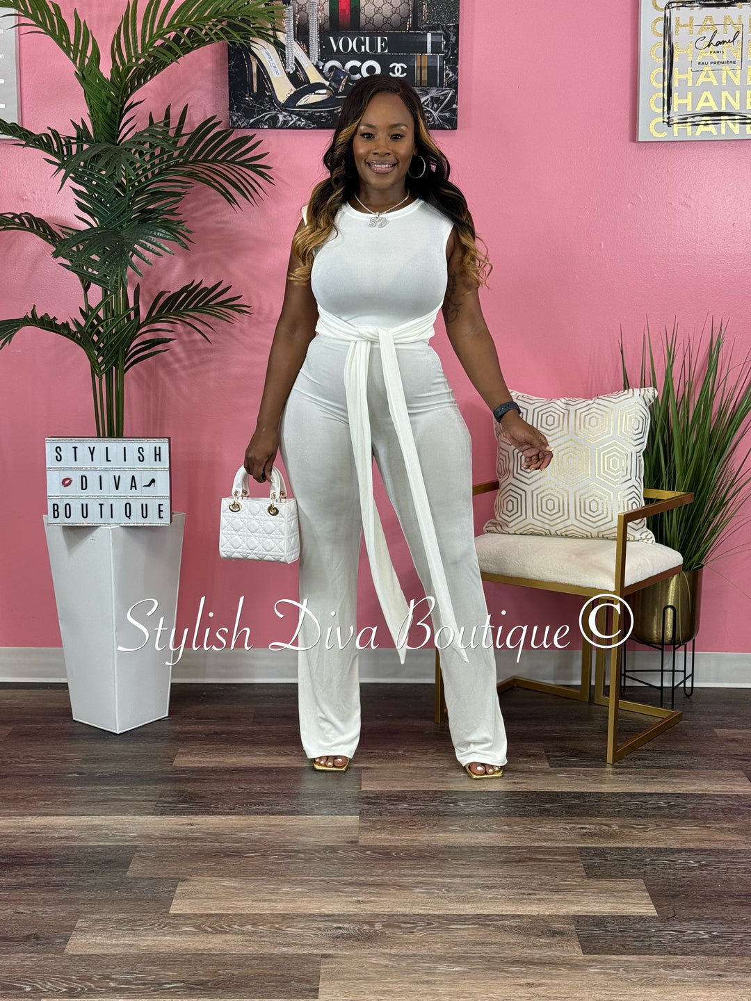 Full Moon 2pc Cropped Set (Off White)